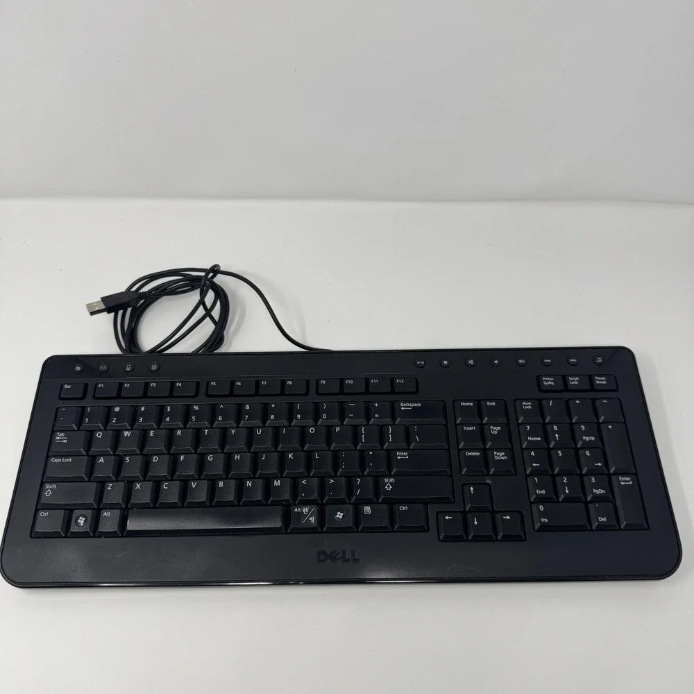 Dell SK-8165 USB Keyboard With Multimedia Keys TESTED WORKS Black